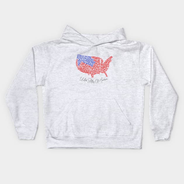 United States Of America Kids Hoodie by L3GENDS